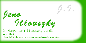 jeno illovszky business card